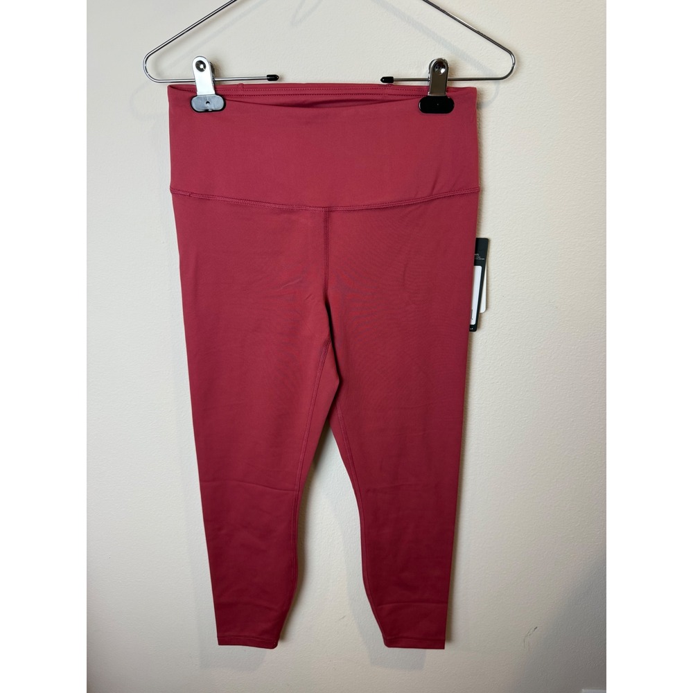 Yogalicious Lux Earth Red Lattice Back High Waist Leggings Womens M NWT